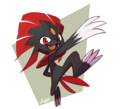 dar-draws: Day 18: Fave Ice - WEAVILE much loved lil devil 