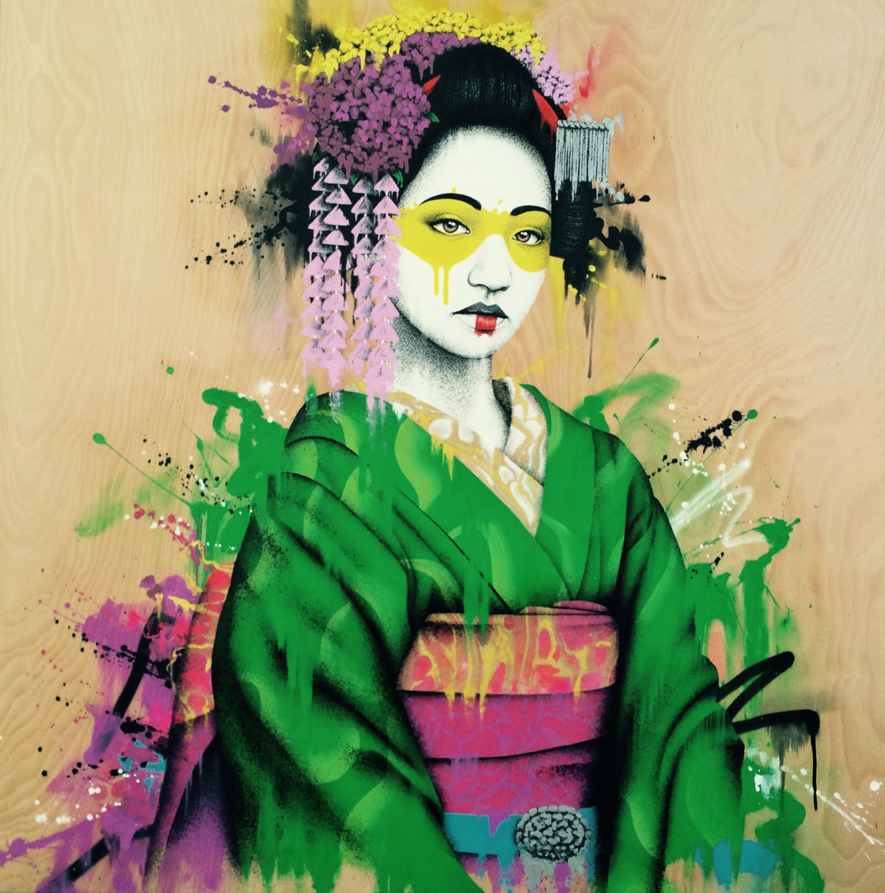 asylum-art-2:  Beautiful Japaneses Graffti  by Fin DAC Absolutely sick Japan inspired