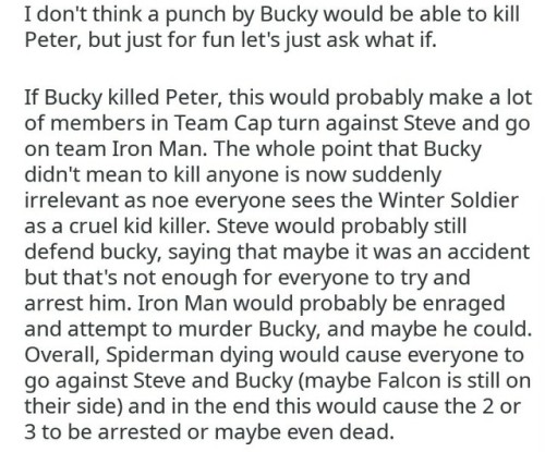 In Captain America: Civil War Peter Blocked Bucky Matel Arm Punch, But What If Never Block Bucky Punch,