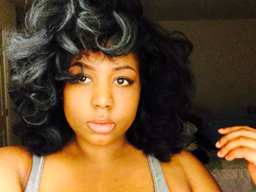 lucidnee:  Half my hair decided to stay gray