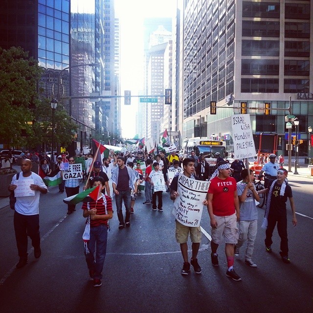 Philly marches for a #FreePalestine.