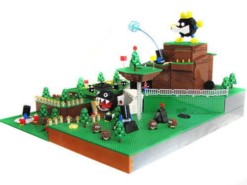 thenintendard:  nerdsandgamersftw: Super Mario 64 - Bob-omb Battlefield crafted from Legos “Bob-omb Battlefield is the first stage of Super Mario 64 - the flagship game for the N64 game system. This game came out way back when I was just a freshman