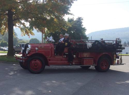 1930&rsquo;s apparatus that carried my cousin to the cemetery. #firefighter #amazingcars247 #car