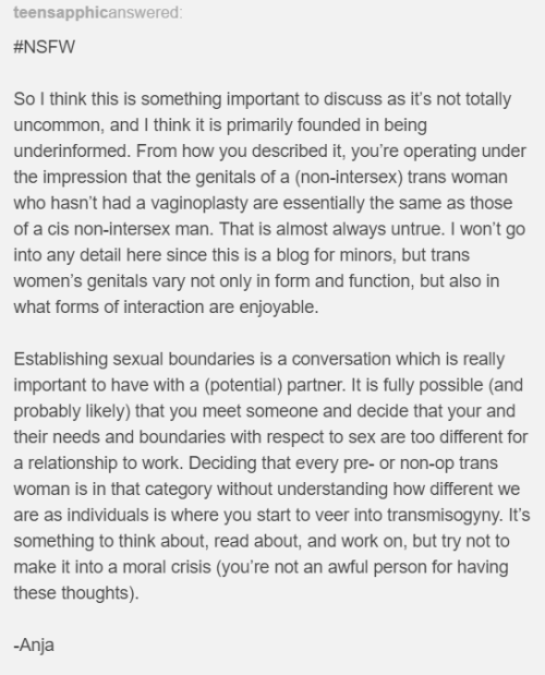thecottongaslight: I won’t go into any detail here since this is a blog for minors, but trans 