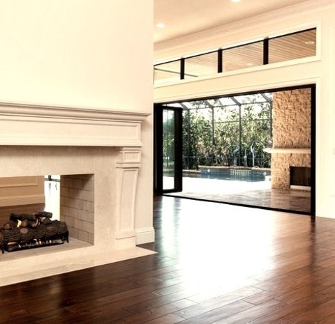 Home Bar - Living RoomInspiration For A Large, Classic, Open-concept Living Room Remodel With A Medium-tone