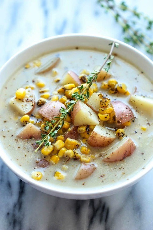 stagetecture:  Easy Tailgating Food: Chicken and Corn Chowder. The perfect soup for