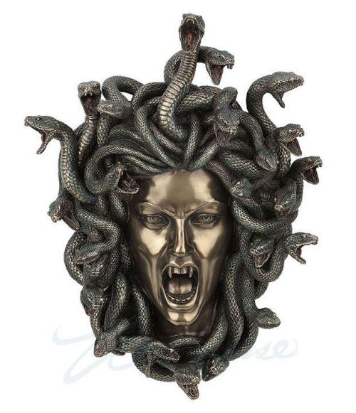 blondebrainpower:Bronze Head of Medusa by the Veronese Collection.