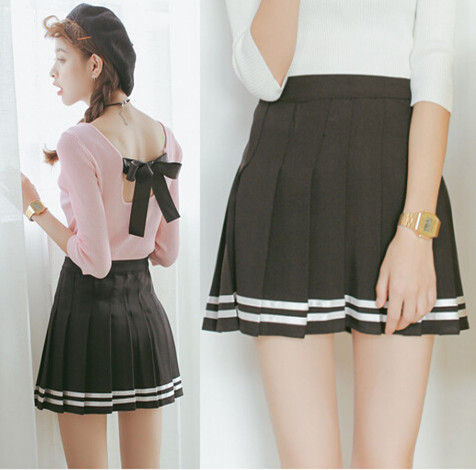 XXX helloteaparty:  striped tennis skirt // also photo