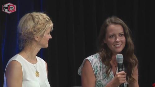 nicksno1girl:                  Amy Acker - SDCC 2015 - ‘Thrilling Adventure Hour’ panel