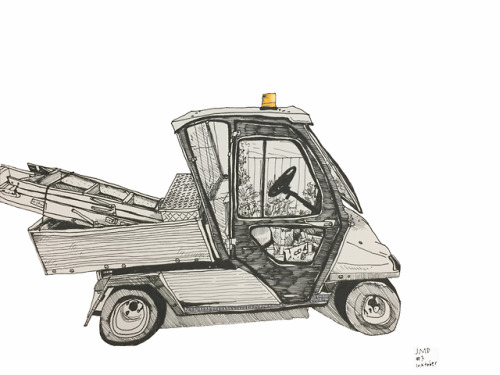 Day 3 in my quest to draw 31 golf carts for Inktober 2019