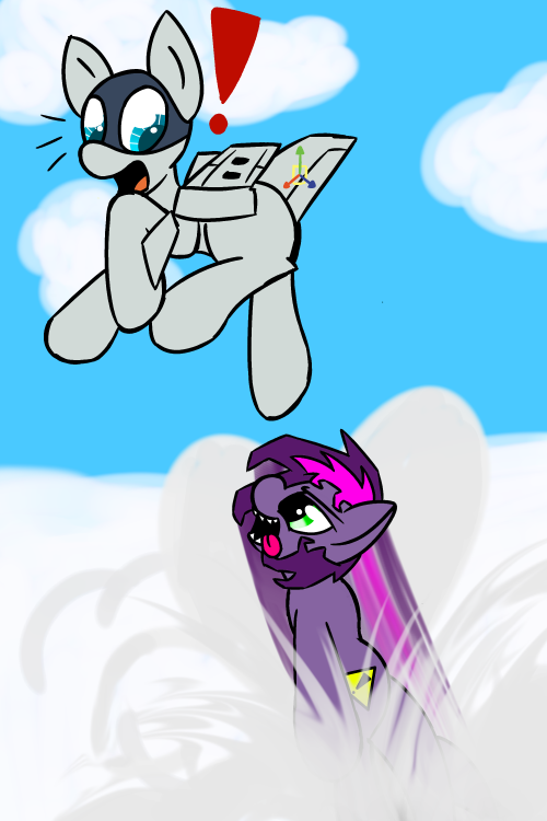 youobviouslyloveoctavia:  kasai-razebolt:  For Scramjet and his ScramPone. This was fun to draw :D  MY DEFENSES ARE USELESS AGAINST THIS KIND OF ATTACK!  Surface-to-air molestings? XP