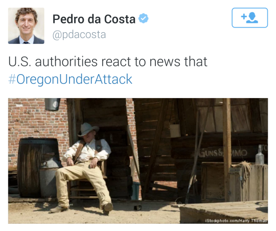 what happens when armed white men take over a federal building? you guessed it.