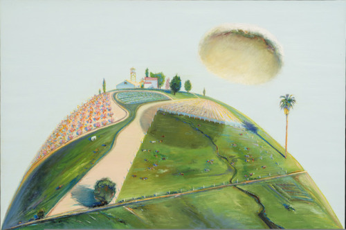 waynethiebaud - Wayne ThiebaudPalm Hill and Farm Cloud(c. 1968)