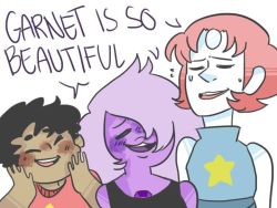 lapizza-pie:  RUPPHIRE BOMB DAY 2: FUSION Garnet loves herself so much because the weenies that compose her love each other very much 