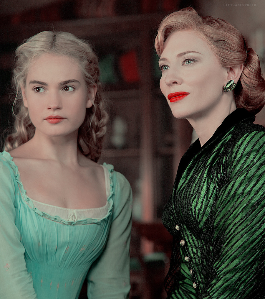 lilyjamesphotos:  Lily James and Cate Blanchett as Cinderella and Lady Tremaine,