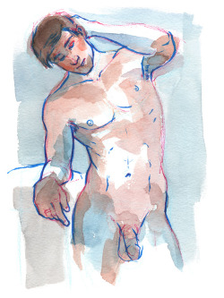 frankpaintsdudes:    WILL, Nude Male by Frank-Joseph20-minute