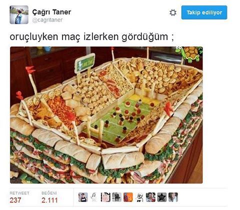 Oruçluyken maç izlerken gördüğüm