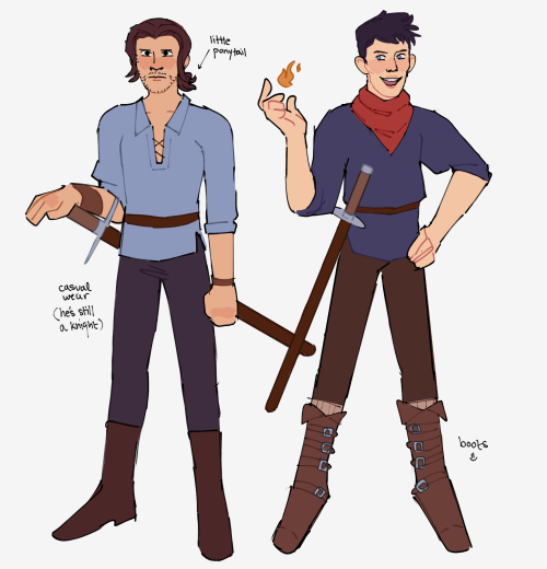 kingdowager:Lancelot and Merlin from an AU I made…. to cope….