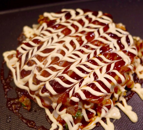 jasmine7031:Okonomiyaki＊savoury pancake containing meat and vegetablesI cooked Okonomiyaki.