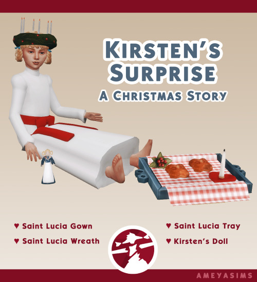 ameyasims:Kirsten’s Surprise: A Christmas Story (American Girl) [Belated Christmas Gift!]IT IS DONE.