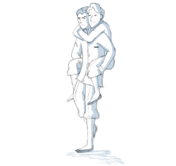 pinacoladamatata:   &ldquo;carry me?&quot;  &quot;fine&rdquo;  i probably won’t ever actually finish this so…. 