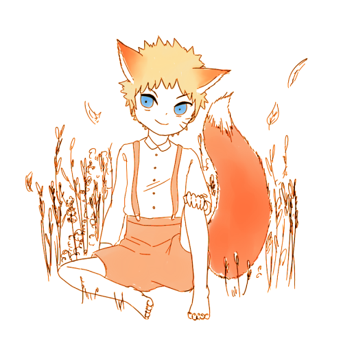 wahwah-shrimped:Bunata-chan and Kitsunaru-kun