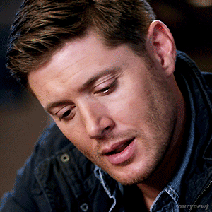 saucynewf:Demon!Dean’s sexy af tongue peek for Jen