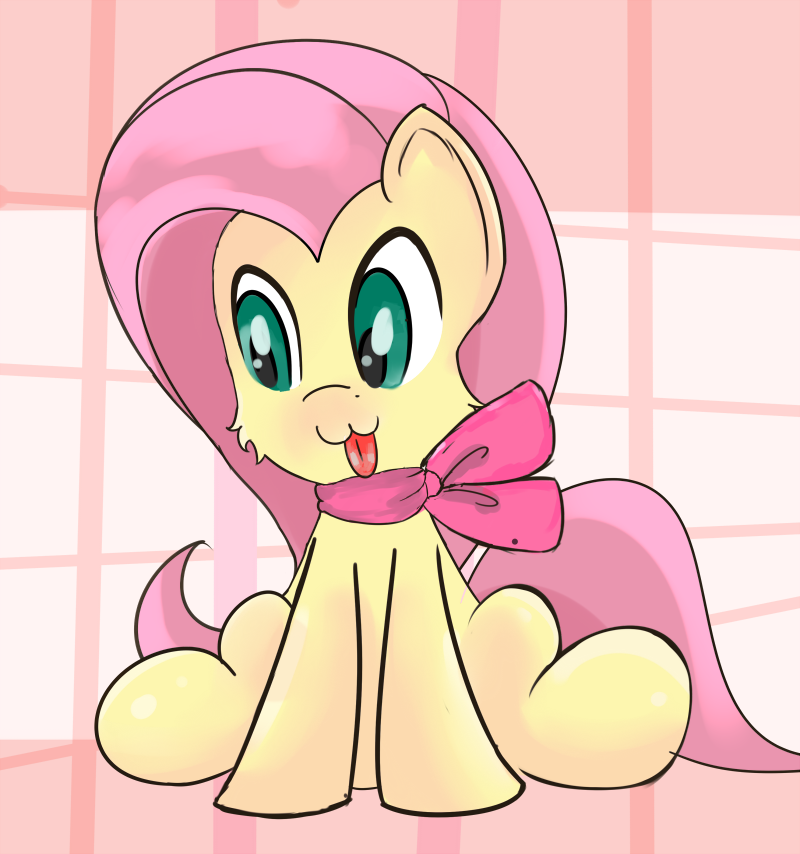 nintonbp:  fluttershy wearing a scarf :p   x3 &lt;3