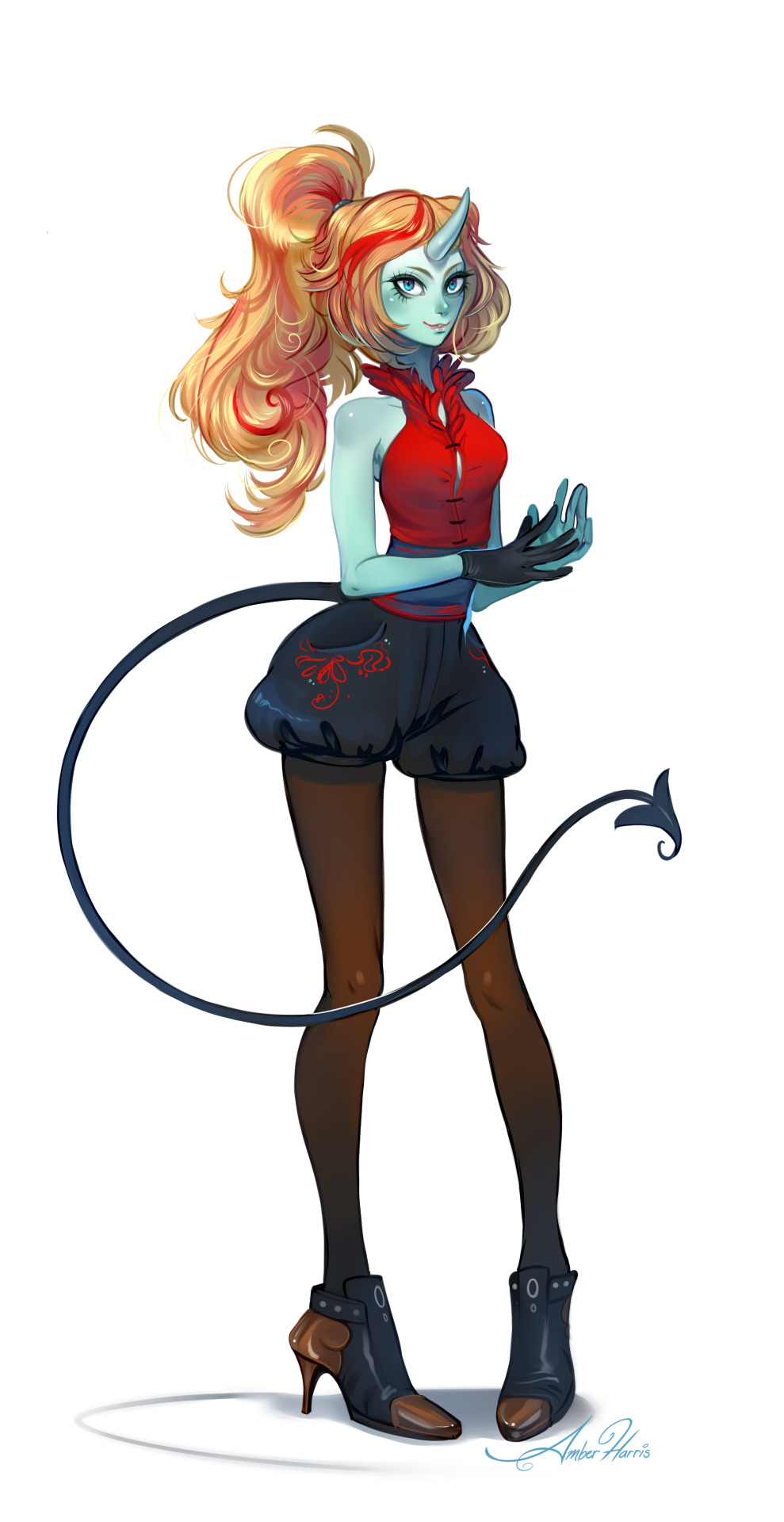 amberharrisart:  Getting bored of my style. Experimenting for fun. 