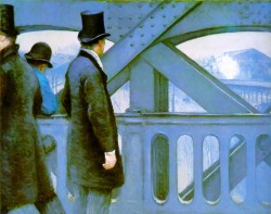 loverofbeauty:  Gustave Caillebotte:  Sur le Pont de l’ Europe  (1871)