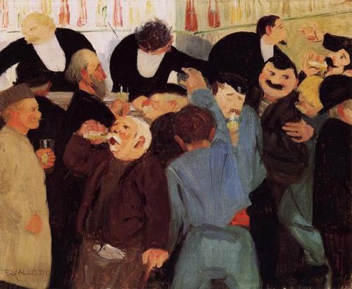 artist-vallotton:The Bistro, 1895, Felix VallottonMedium: oil,canvaswww.wikiart.org/en/felix