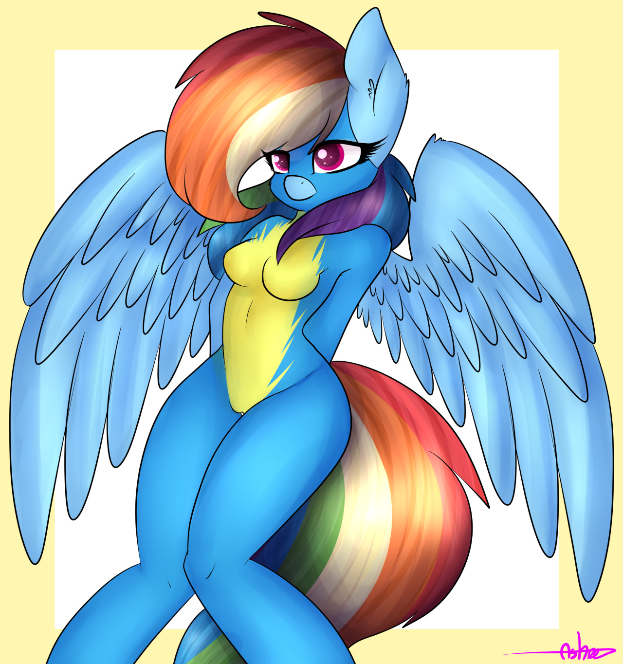 jcosmirrorarts:asheecakes:More rainbow hores with uniform edit :UWoah!!! o3o ♥