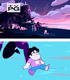 jaiwithani:  stellalights: Steven Universe - old theme vs. new theme   Character development.1. Steven interrupts the gems and they’re surprised to see him there -> Steven is a core part of the gems and they’re excited to have him there.2. Steven