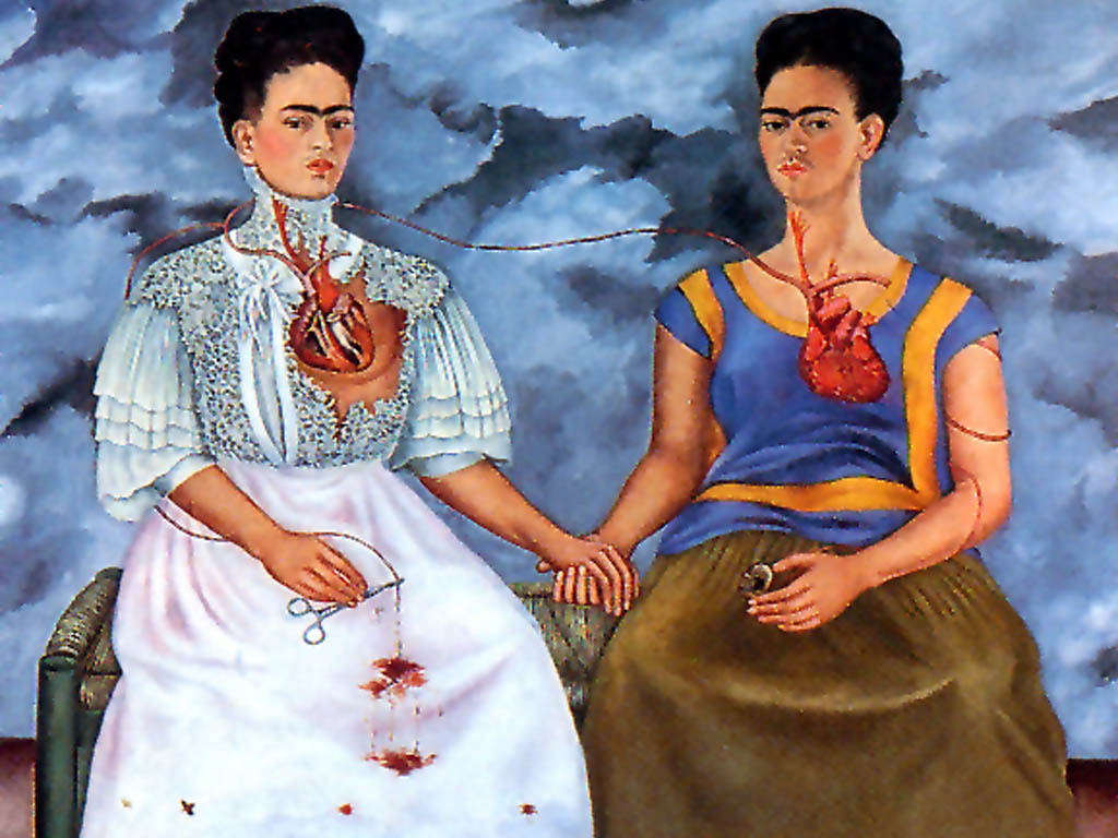 Reportero motivo A rayas Arte Arcoíris! — Las dos Fridas (1939) Frida Kahlo (México):...
