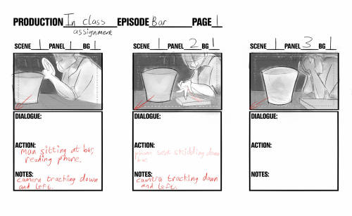 lil storyboarding exercise for class !