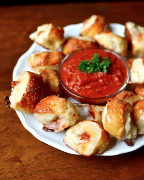 ambrosial-eats:  Pretzel Pizza Rolls