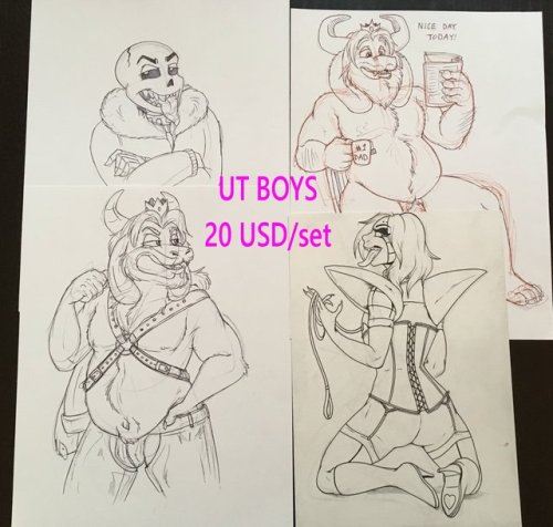 I only have the alphyne sweet and UT boys pack left! Message me if you’d like either of those  henloSo I’m selling pretty much all of my old fandom originals I’ve got because I’m going to be moving soon. They also help cover some medical expenses