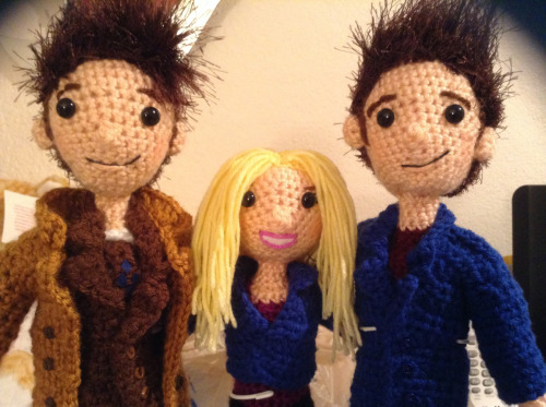 buffyann23:TEAM TARDIS finally complete including my own custom versions of Martha and Mickey who do