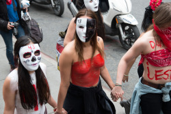 vicemag:  On Sunday, about 300 people gathered in New York’s Washington Square Park to march to the United Nations on behalf of 43 students who disappeared in Ayotzinapa, Mexico last September. It was the cumulation of a week of actions around the city