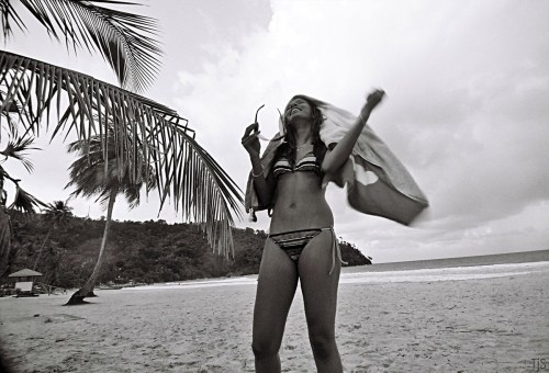 the joy of laughter III - Kerri Chandler - Maracas Bay, Trinidad, 2013 - Nikon F606 (B&W film)