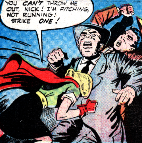 Here’s 1950s’ superhero TOMBOY with your lesson about strikes.— “Tomboy