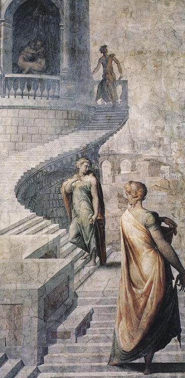 Bathsheba Goes to David, by Franceco Salviati, Salone dei Mappamondi, Palazzo Sacchetti, Rome.