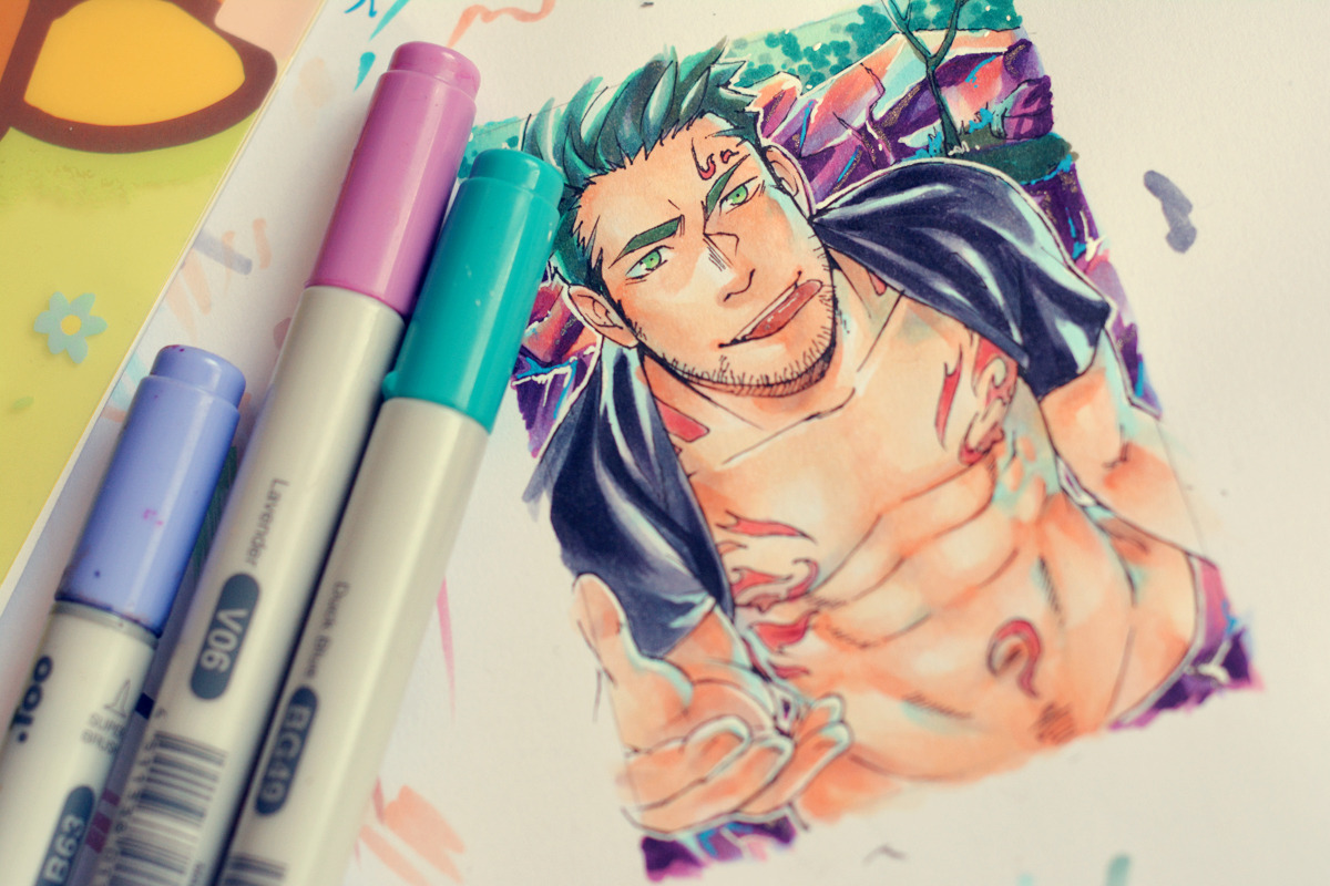 jasdavi:  Priapus aceo card :D though the background is kinda random, i still like