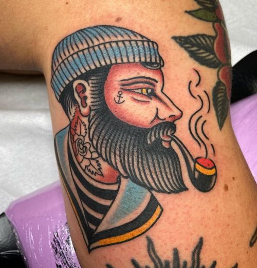 Little sailor man from yesterday! Thank you @barefoot_travelling  In #berlin @stayfreetattooberlin  