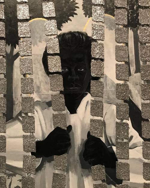 Each painting is a revelation: #KerryJamesMarshall’s “Memento #5,” detail, 2003, a