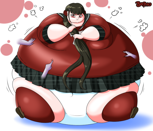 [COMM] MAKI ROLLA commission for @debumonogatari of Maki from Danganronpa V3 looking a bit flustered