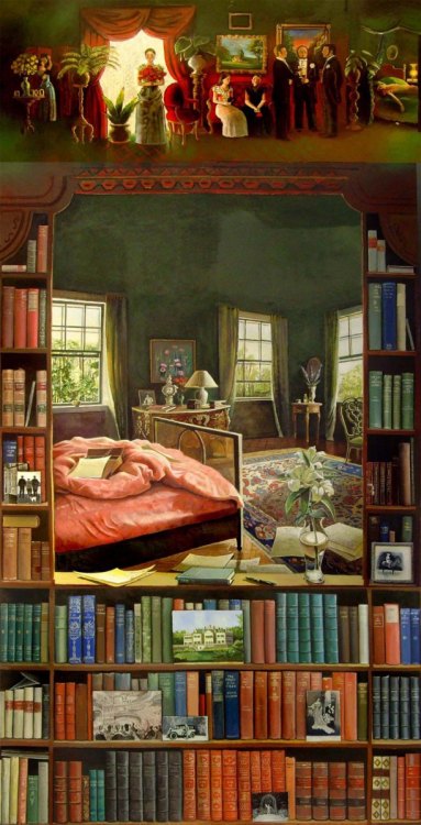 Writer’s Rooms Mural , Edith Wharton  -   Elena ClimentMexican, b. 1955-  Mural NYU