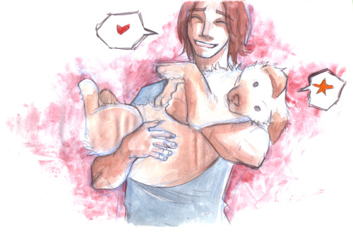 momijigari:Just wanted to draw Sam with a puppy (A bit because of this post who reminded me how much
