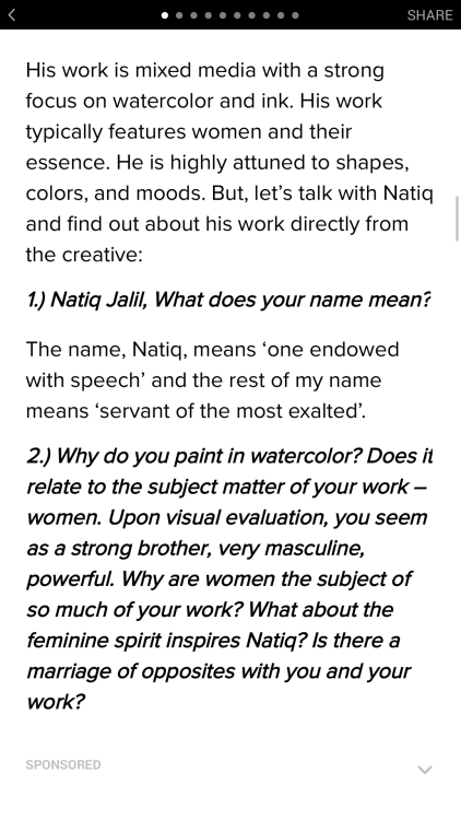 dynastylnoire: artofnatiq:  http://m.huffpost.com/us/entry/us_589bb0a6e4b0985224db5d7f  I was interviewed by Patrick Howell at the  @huffingtonpost. Needless to say I am mad excite  My baby was interviewed by the got damn Huffington Post!!!!! Omgggggggg