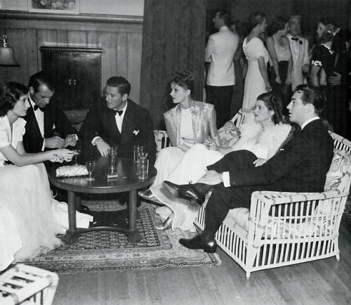 ladybegood: Barbara Stanwyck, Gary Cooper, Errol Flynn, Lili Damita, Rocky Cooper, and Robert Taylor